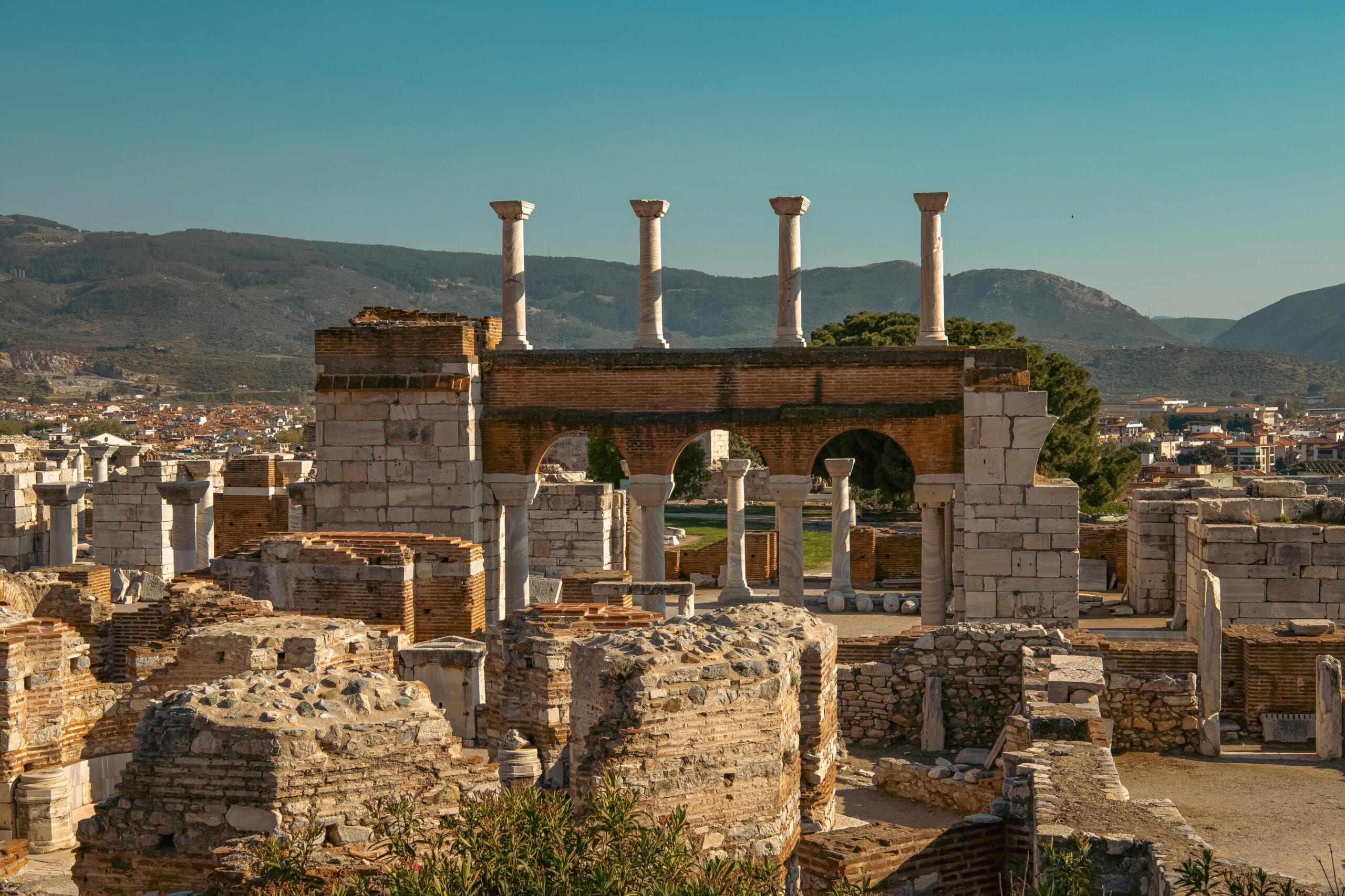 Explore the ancient ruins of the Basilica of St John, showcasing rich history in Izmir, Turkey.
