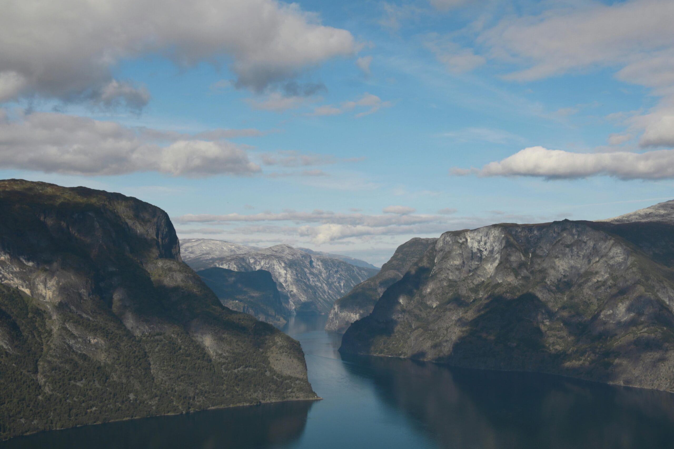 A breathtaking aerial view of Sognefjord, Norway ideal for travel inspiration.