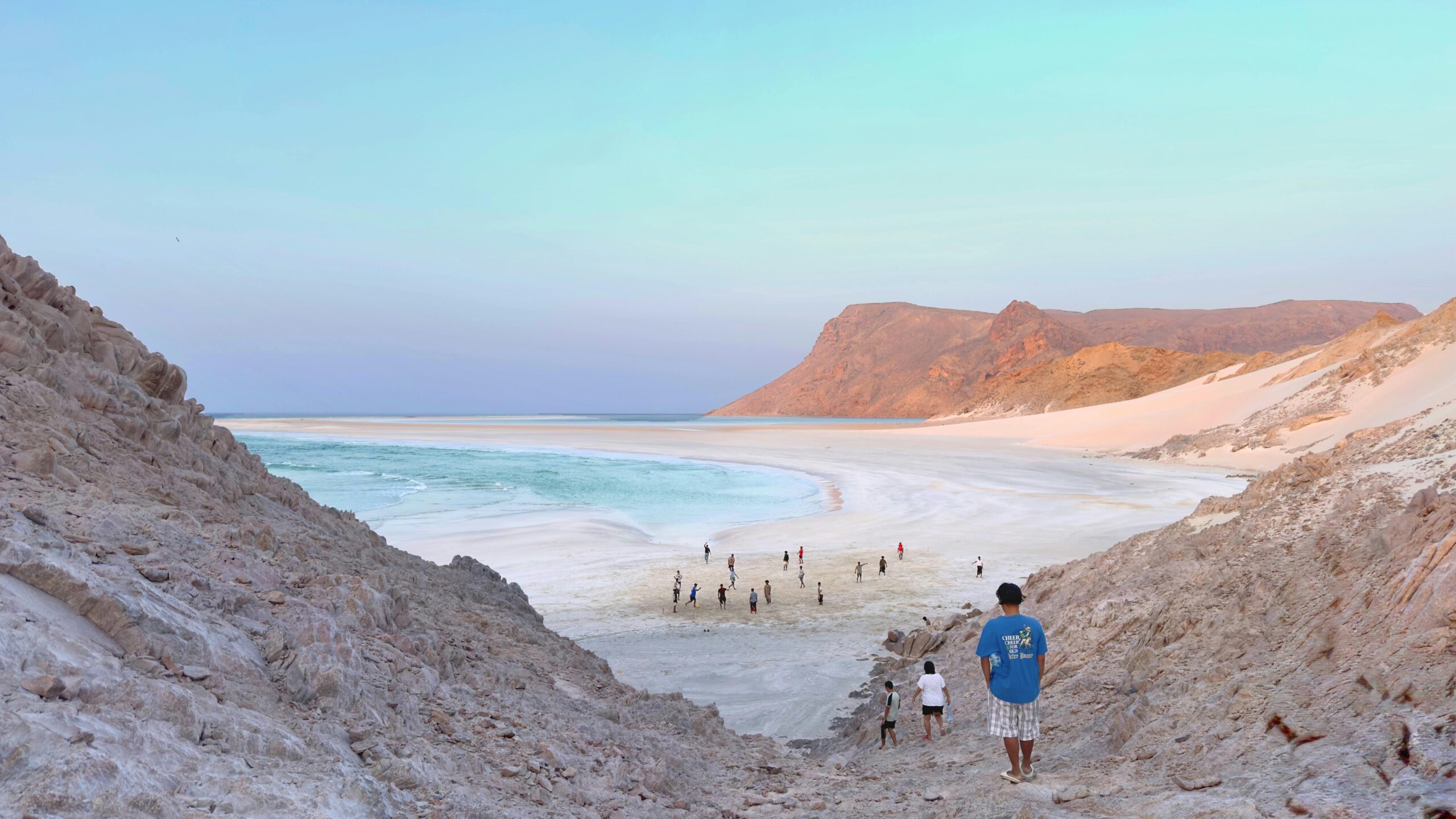 Explore the stunning landscapes of Socotra, Yemen, with its unique beaches and rocky terrain.